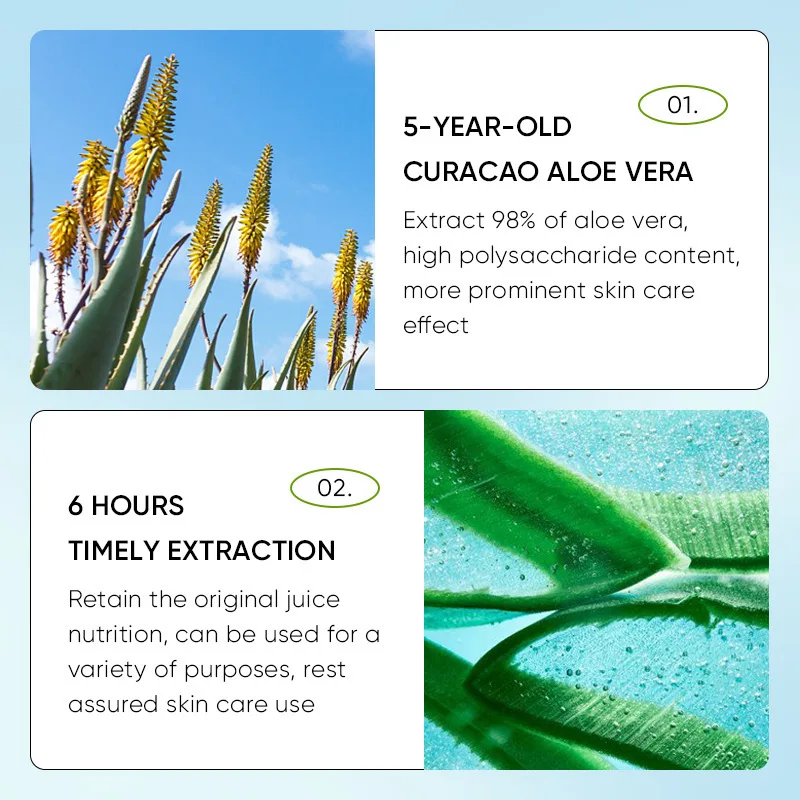 Silanda Beauty Aloe Vera Serum Korean Skincare Anti Wrinkle Nourishing Face Essence Skin Soothing Moisturizing Facial Serum 30ml