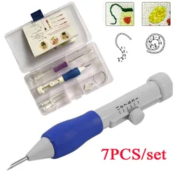 DIY 공예 매직 펜, 교체 가능한 자수 펜슬 펀치, 골무 바느질 액세서리, 바늘 자수 펜