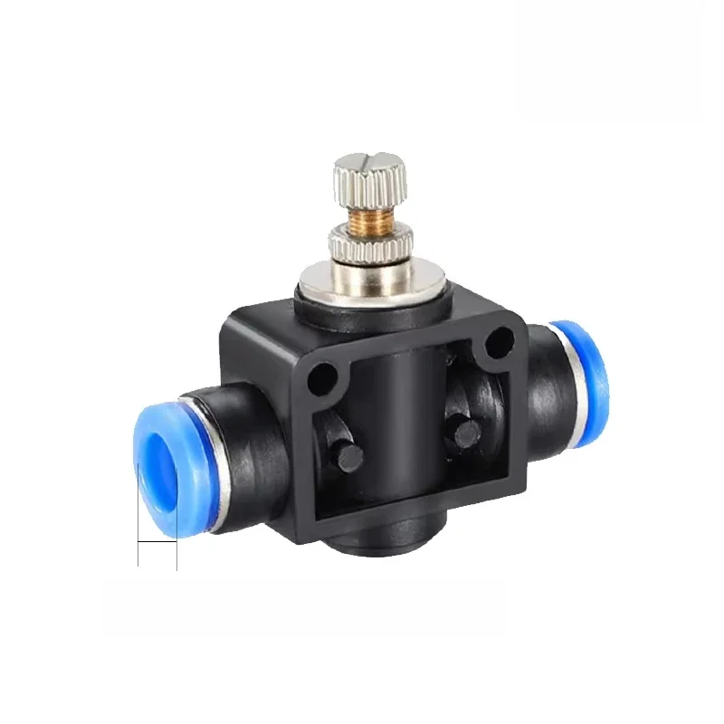 Valve d'accélérateur SA, 2 pièces, vanne de contrôle du débit d'air, 4mm 6mm 8mm 10mm 12mm, tuyau d'eau, Valve pneumatique manuelle, connecteur enfichable