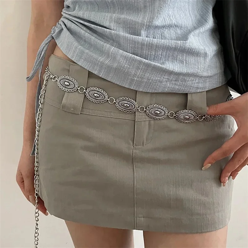 Ceinture en chaîne de taille bohème en métal pour femmes, Style ethnique polyvalent rétro, mode pull, joint de taille, accessoires de décoration de corps