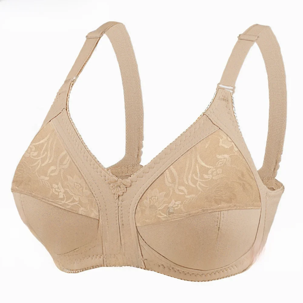 Ruralbras solidny wome bawełniany biustonosz push up pełne pokrycie biustonosze bez fiszbin Minimizer Top Plus rozmiar 115F 110E 105E 100D 95E 90D 85E 80D — zdjęcie 2