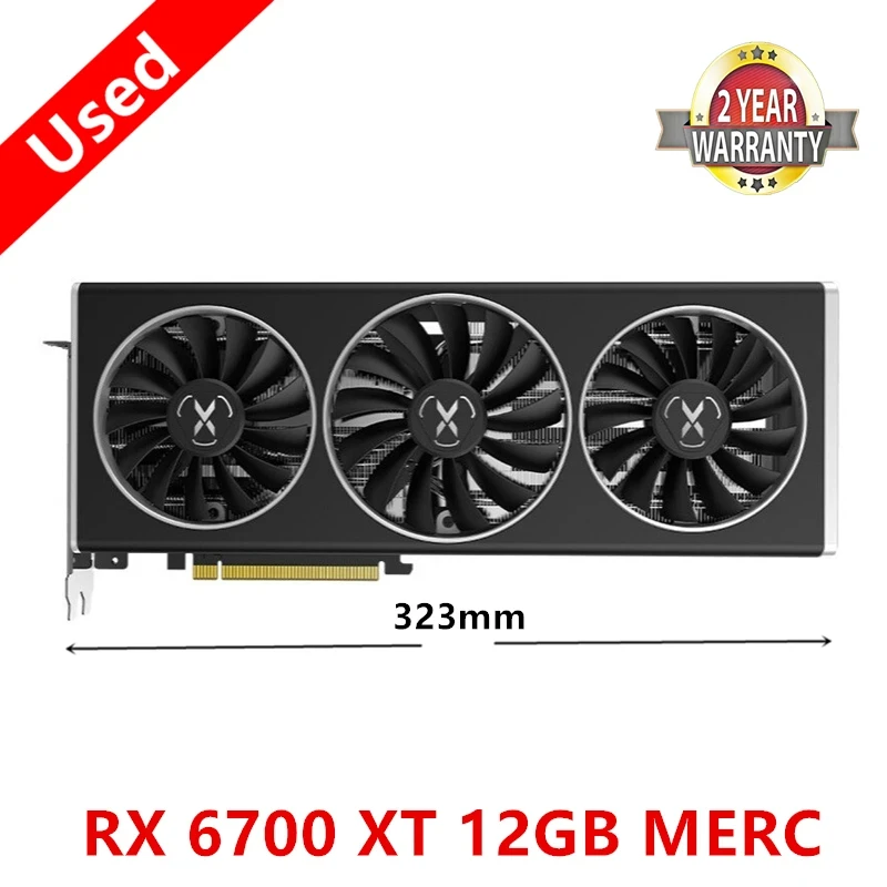 Usado xfx rx 6700 xt rx6700 6700xt 12gb placa gráfica gpu amd radeon rx6700xt jogos merc placas de vídeo computador jogo desktop ma