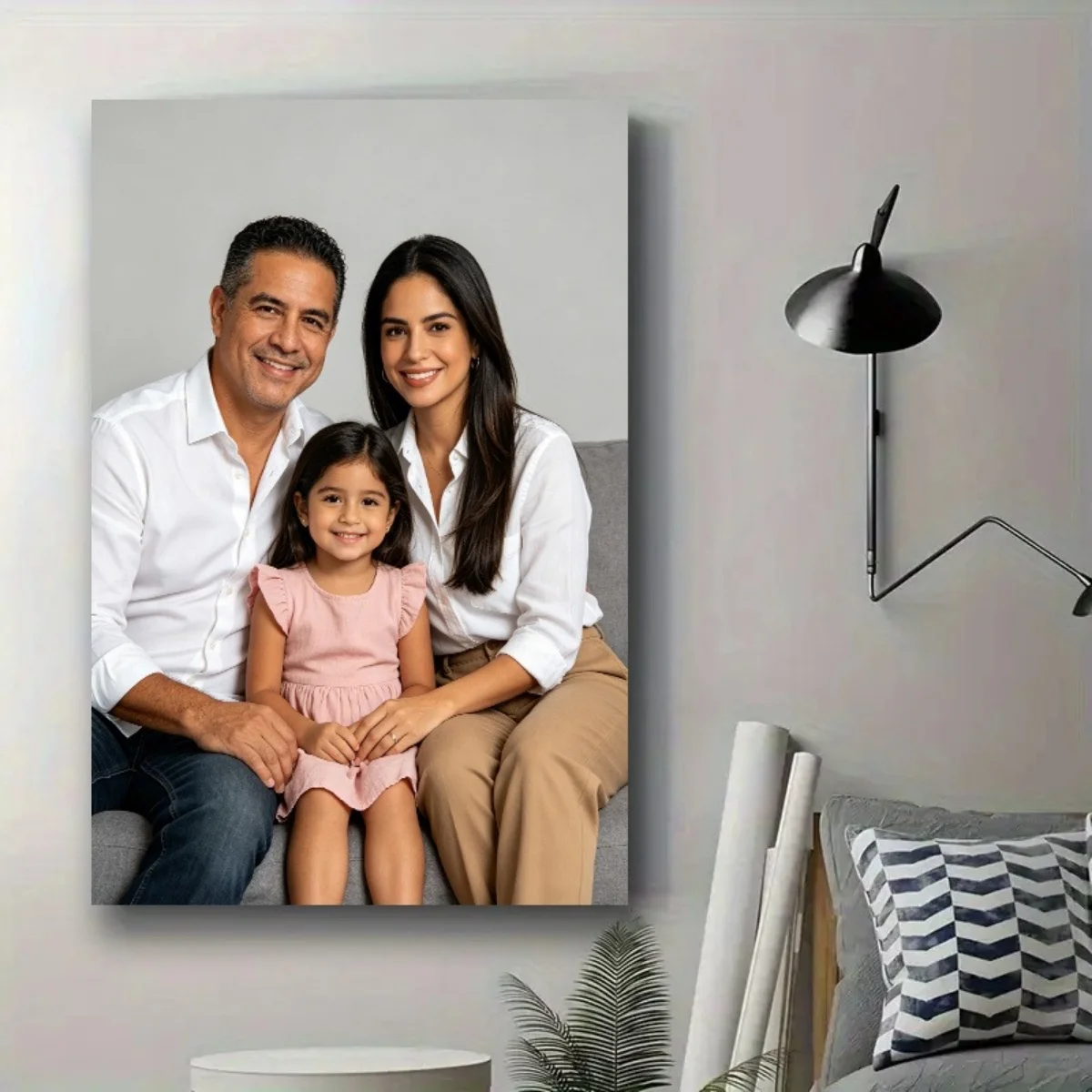 Customizable wall art—upload your own photos for family portraits, pet memorials, or home décor. view 3