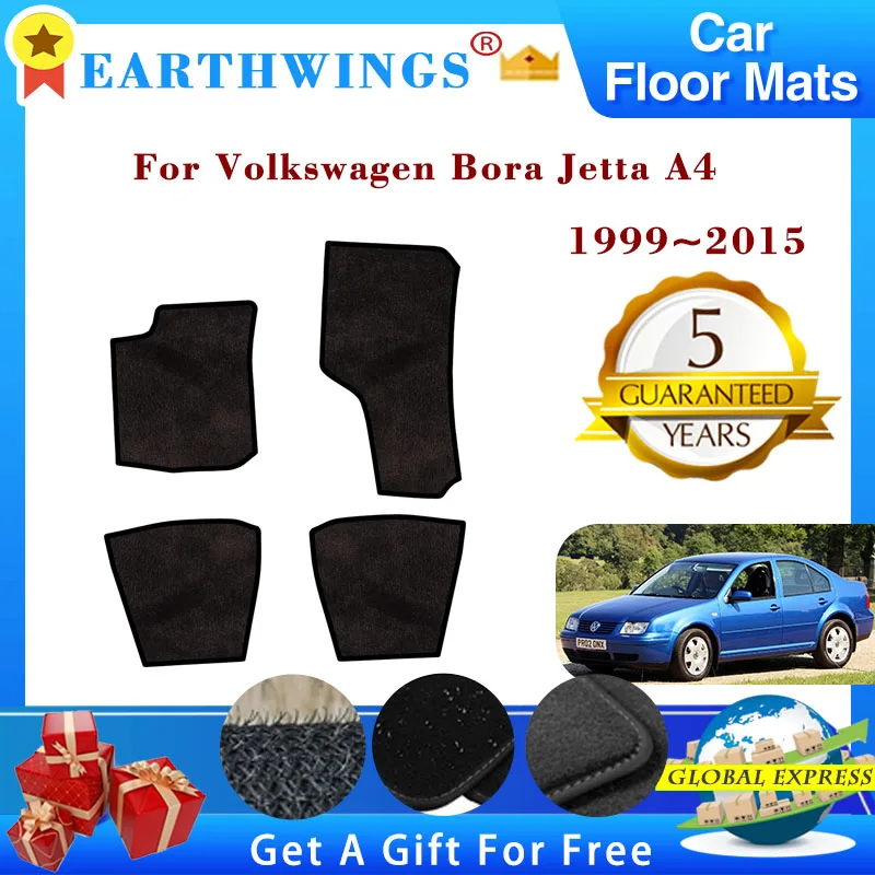 Car Floor Mats For VW Volkswagen Bora Jetta A4 1999~2015 Rugs Panel Footpads Carpet Cover Cape Foot Pads Stickers Accessories