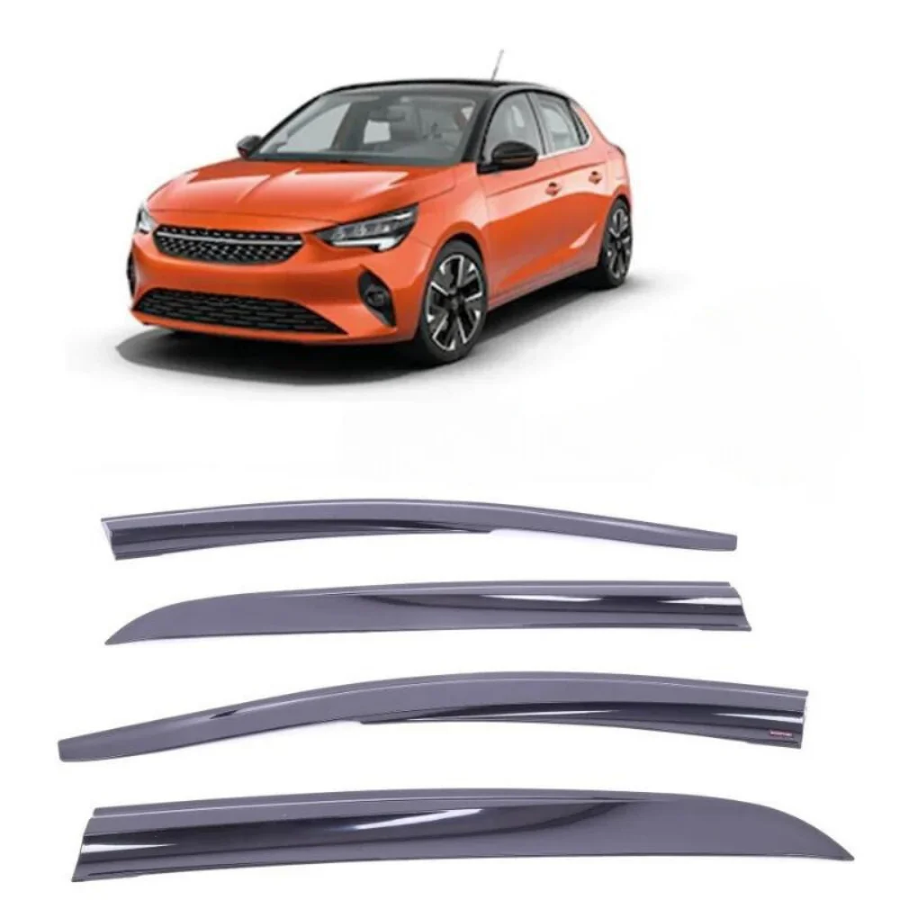 Car window accessories for Opel Corsa D Corsa E 2007-2019 Sport Style window deflector rain cover visor awnings Exterior Tuning