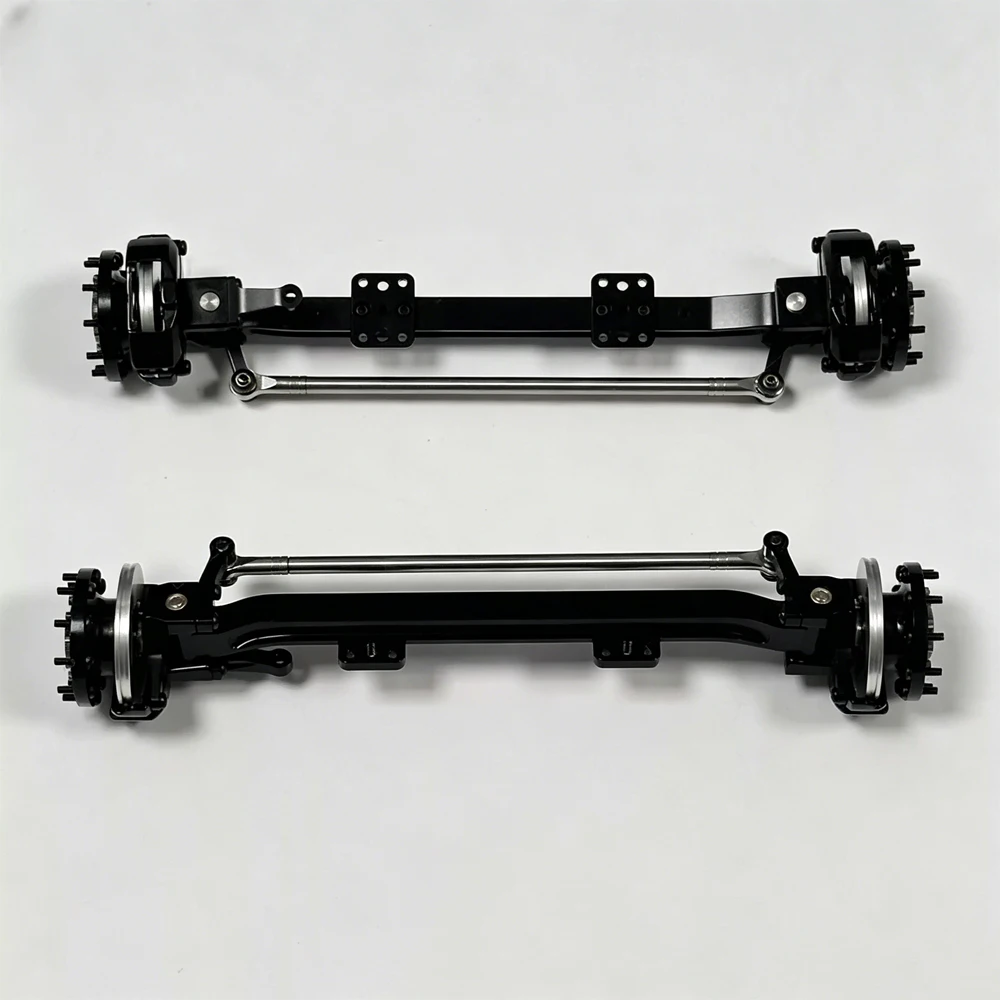 1/14 Simulated Metal Non-Powered Tilt Front Axle with Brake Caliper for Tamiya 1/14 RC Tractor Dump Truck Model Axle Parts