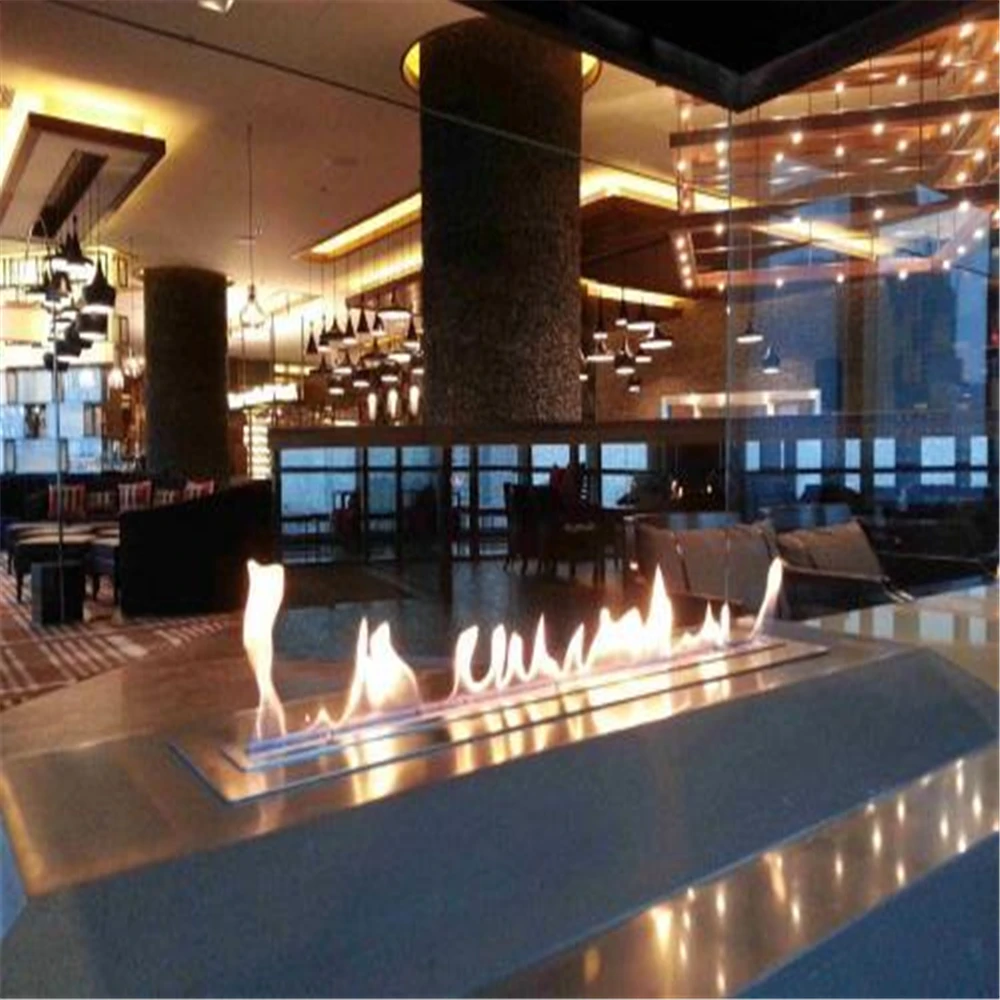 

tuya wifi smart burner electric fireplace automatic 120 cm bio ethanol fire insert