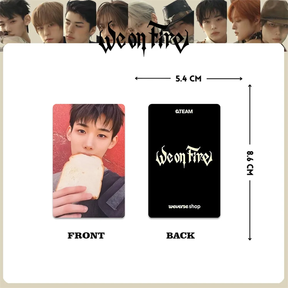 &TEAM Character Props TEAM WE ON FIRE Photocard High Quality INS Style Double Sides Printing LOMO Card K NICHOLAS FUMA Fans Gift