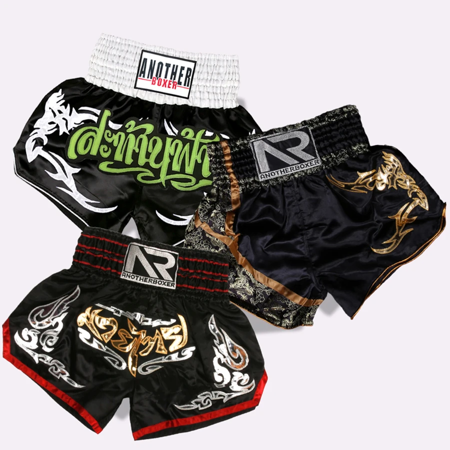 Cheap Boxing Shorts Men, Kids Short Muay Thai, Quick-dry Kickboxing Shorts Fight Grappling Women Sanda BJJ Pants