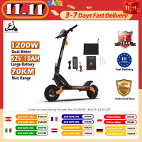 KuKirin G3 Electric Scooter 10.5 Inch 1200W Motor 52V 18Ah Lithium Battery Max Speed 25 KM/H Touchable Display Control Panel