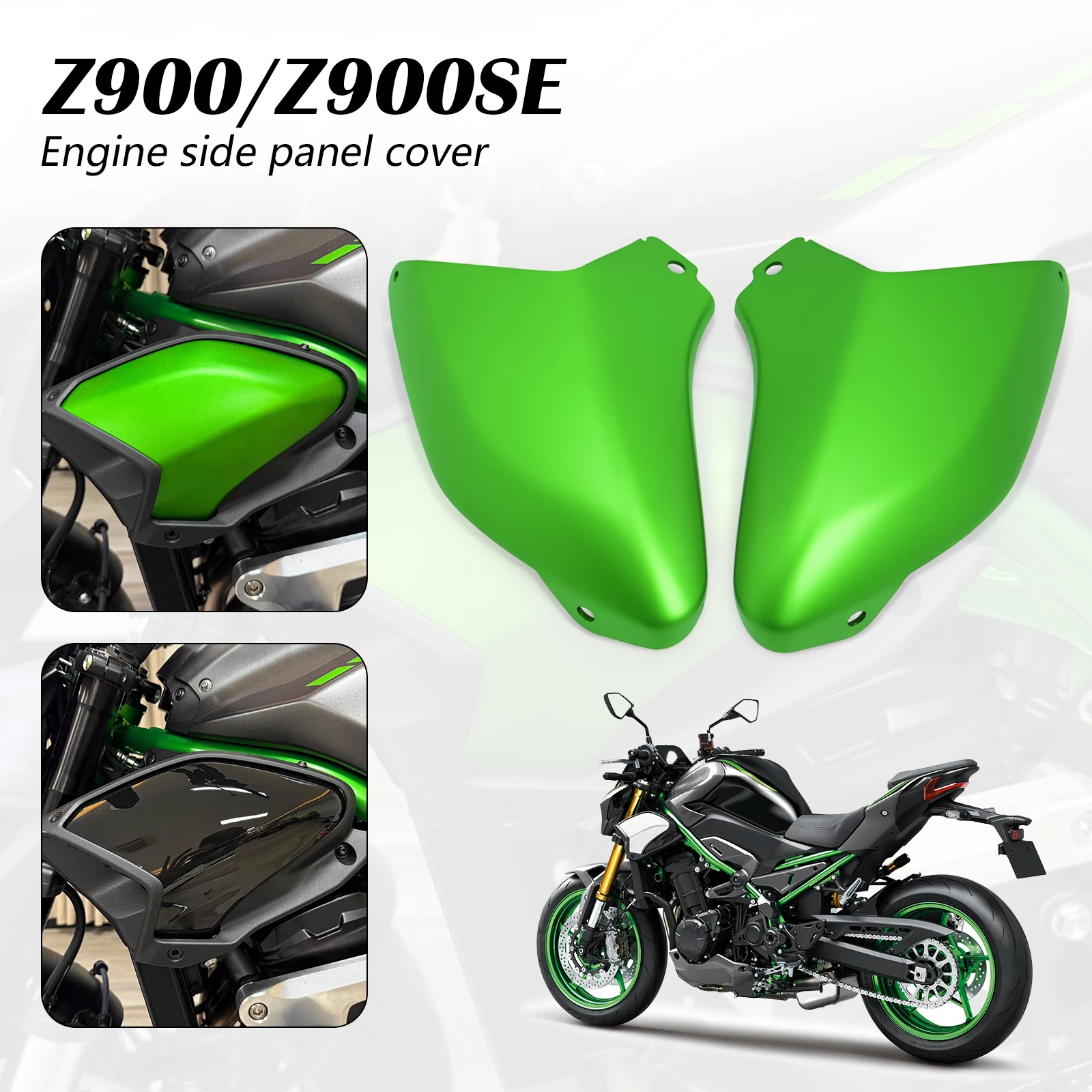 

Новый мотоцикл для Kawasaki Z900 Z900SE 2025 2026 z900 z900se, боковая крышка радиатора, панель, защита рамы, защита обтекателя
