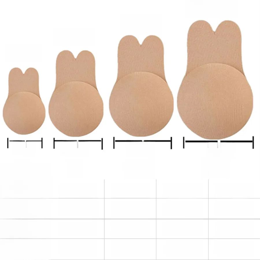 Femmes Push Up soutiens-gorge auto-adhésif Silicone sans bretelles Invisible soutien-gorge réutilisable collant soutiens-gorge bande lapin mamelon couverture soutien-gorge coussinets