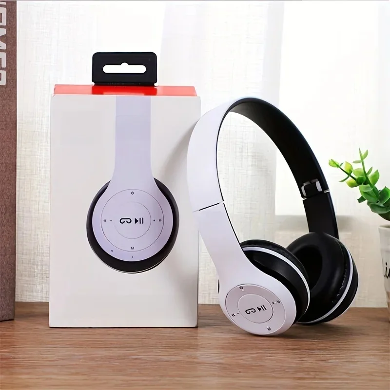 P47 Bluetooth 5.0 draadloze hoofdtelefoon opvouwbare HIFI stereo bas oortelefoon kinderhelm cadeau met microfoon USB-adapter voor iPhone-game - afbeelding 2