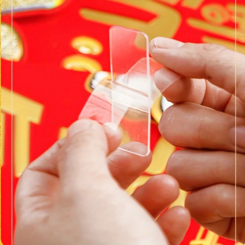 2 Boxes/120 Pieces of Transparent Double-sided Tape, Reusable Without Residue, Suitable for Walls, Posters, Handicrafts - Image 2