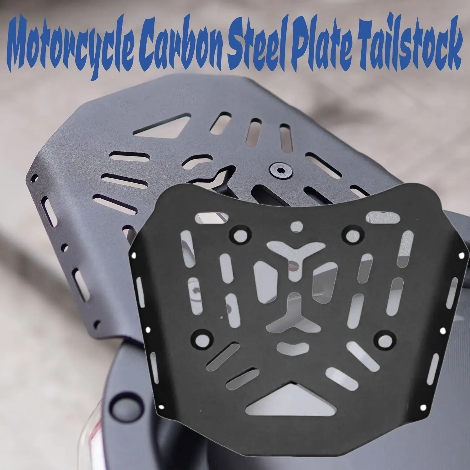 

Motorcycle Rear Luggage Rack Practical Carbon Steel Plate Tailstock Sturdy Replacement Accessories Rear Carrier for Zontes 368G