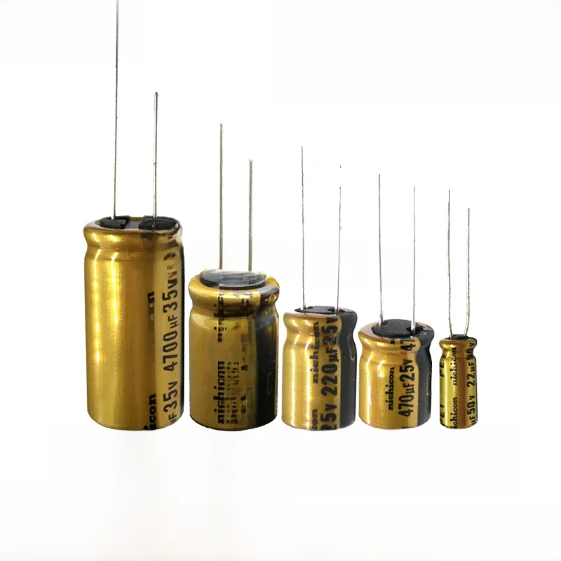 10szt Kondensatory elektrolityczne serii NICHICON FW Kondensator audio HIFI 6.3V 16V 25V 35V 50V 63V 100V 1UF 10UF 220UF 330UF 470UF — zdjęcie 2