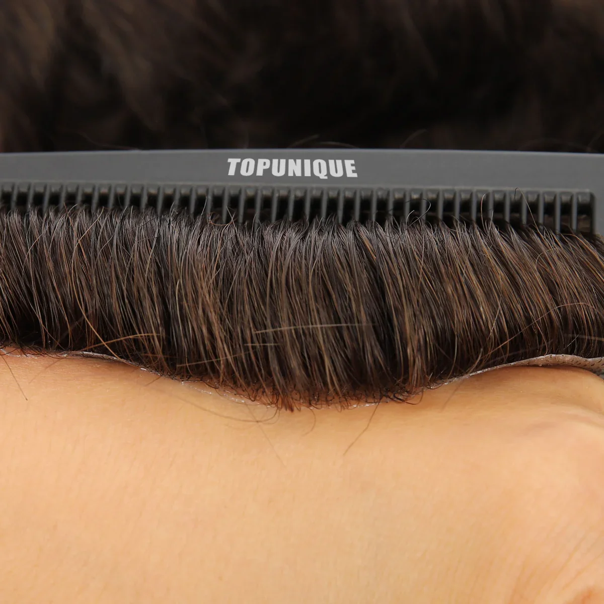 TUS04 Mens Hairpieces 0.10mm Skin with Full Hair The Most Durable Among Skin Hair Systems Indian Remy Human Hair Toupee