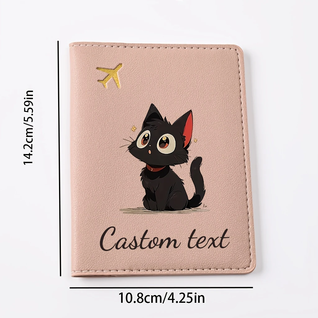 Personalized Kitten Passport Holder Compatible for Passports - Name/Text Travel Document Case,Cute Kitten for &, Passport Cover