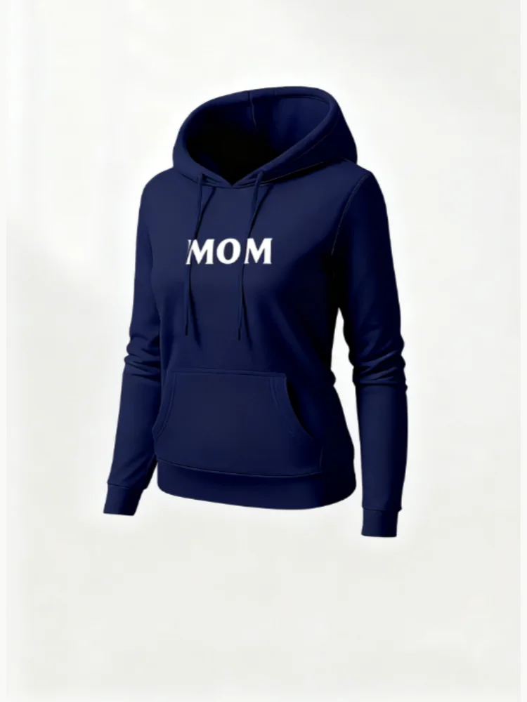 Hoodie Vintage Motif MOM, Pullover Longgar, Sweatshirt Berkerudung, Streetwear Kasual, Estetika Harajuku Gothic, Atasan Unisex, Trendi Y2K