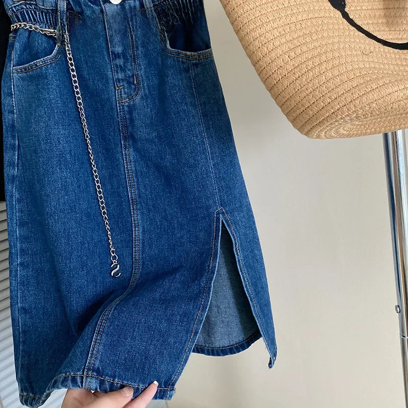 Mädchen Herbst neue vielseitige Cowboy Rock solide Gabel elastische Taille bequeme lebhafte einfache