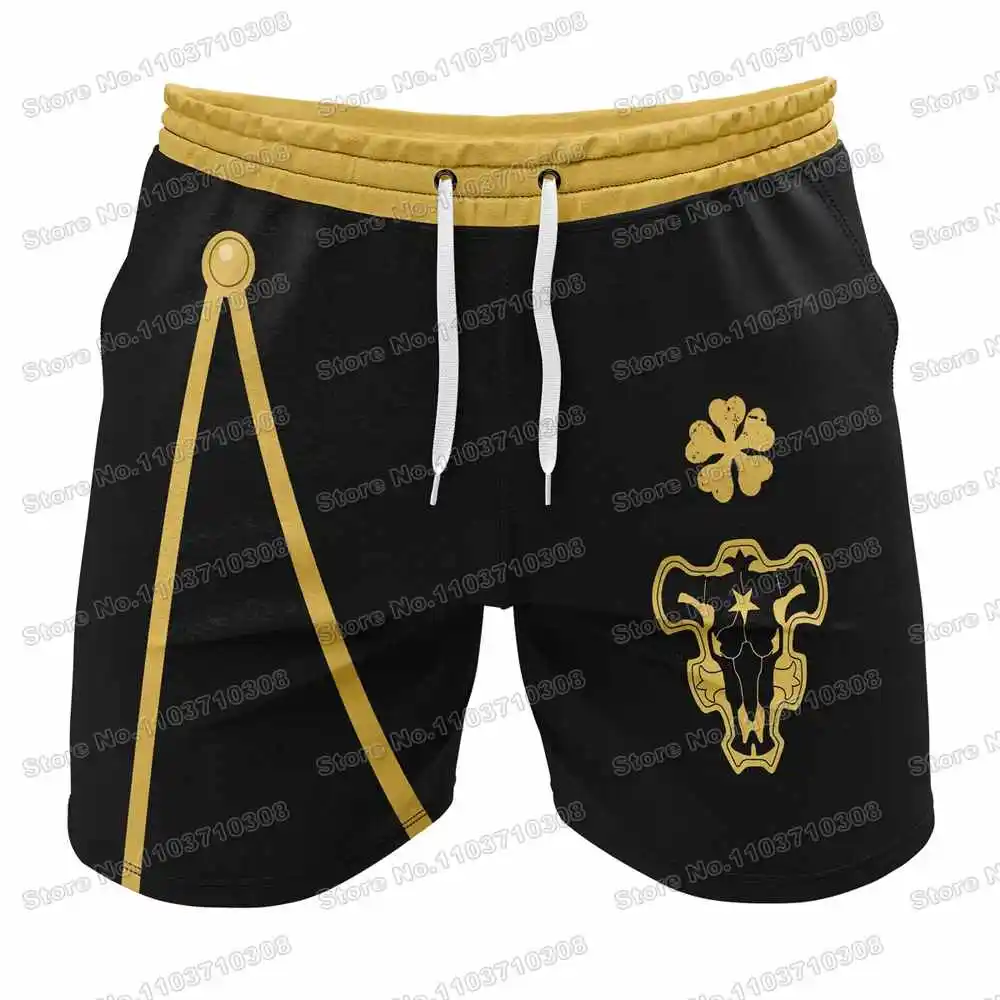 Black Clover Rash Guards Surfing Jersey Beach Skating Shirts Summer Swimwear Diving Gym MMA BJJ Men Jiu Jitsu Fitness Tops