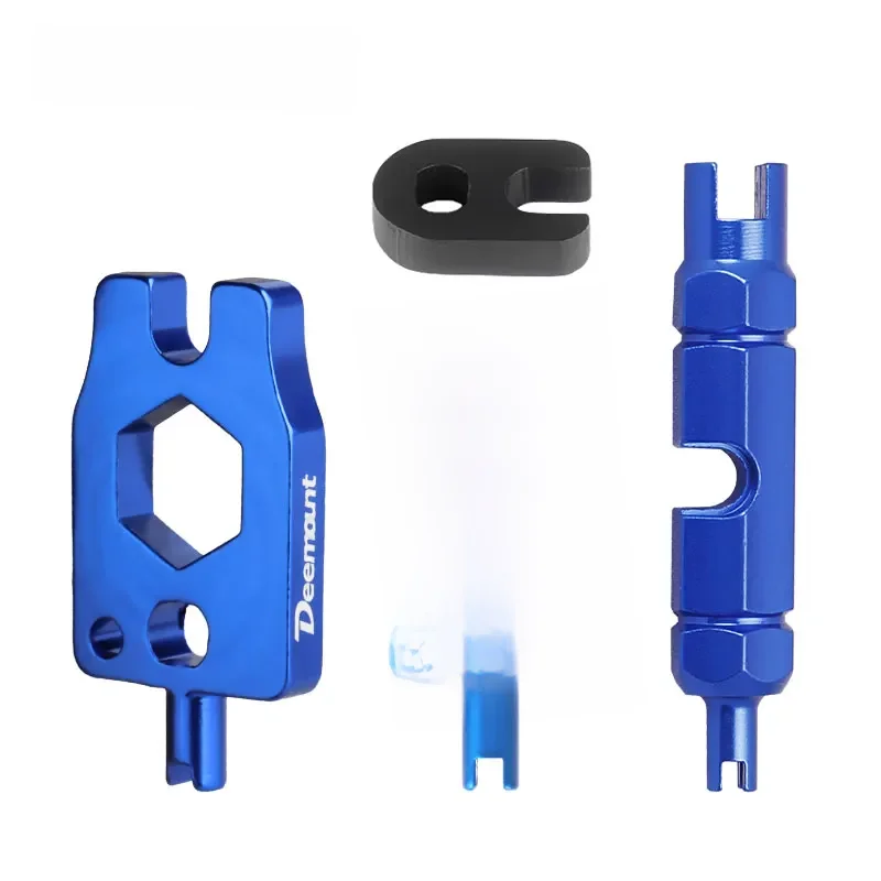 AliExpress Deemount Bicycle Valve Tool Schrader Presta Core Spanner A/V Nipper Spanner F/V Extender Overhaul Install Service Anodized Alum. Alloy