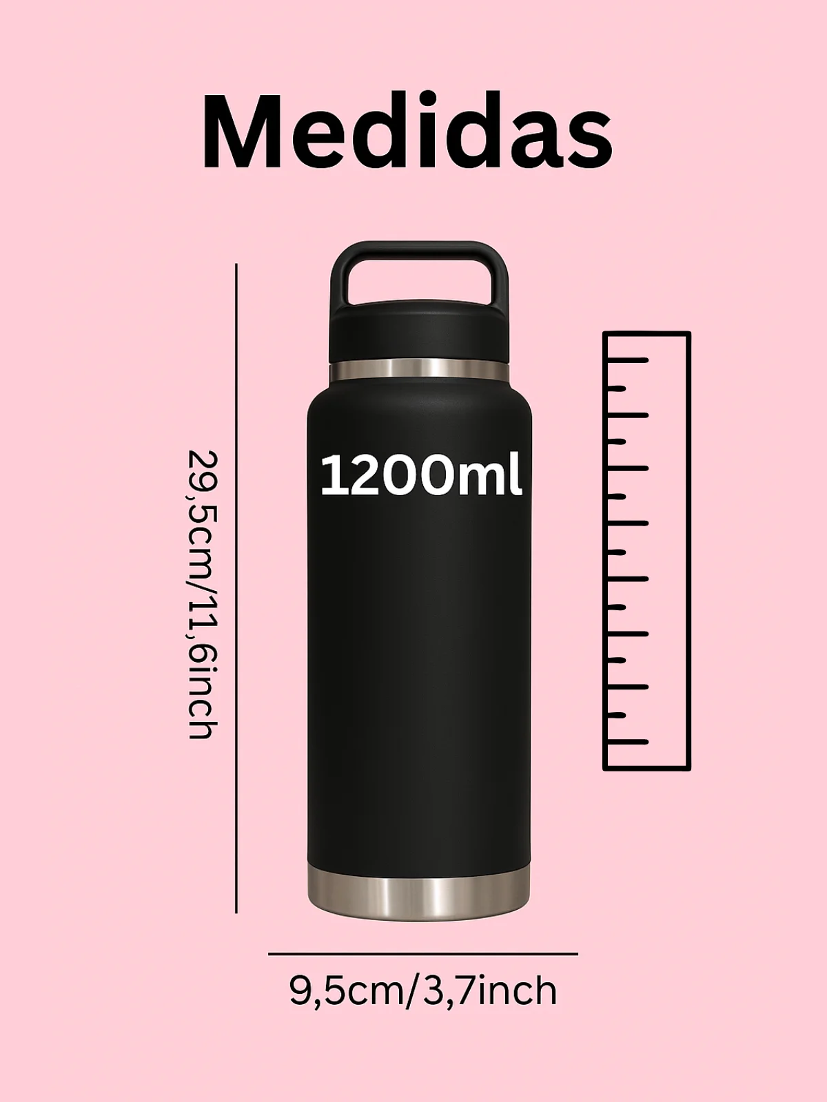 ترمس Fab-13 من الفولاذ المقاوم للصدأ، ترمس بغطاء لولبي، ترمس للاستخدام اليومي بسعة 1200 مل، ترمس معزول مثالي لصالة الألعاب الرياضية والمكتب والنزهة والمدرسة، مناسب للرجال والنساء والأطفال. #6