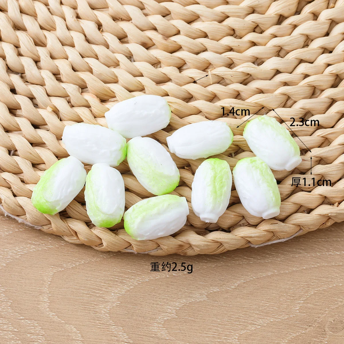 10 Stück Mini Künstliches Gemüse Chili Kohl Edamame Gurke und so weiter – Heimküchen-Dekoration, Feiertagsgeschenk – Detail 8