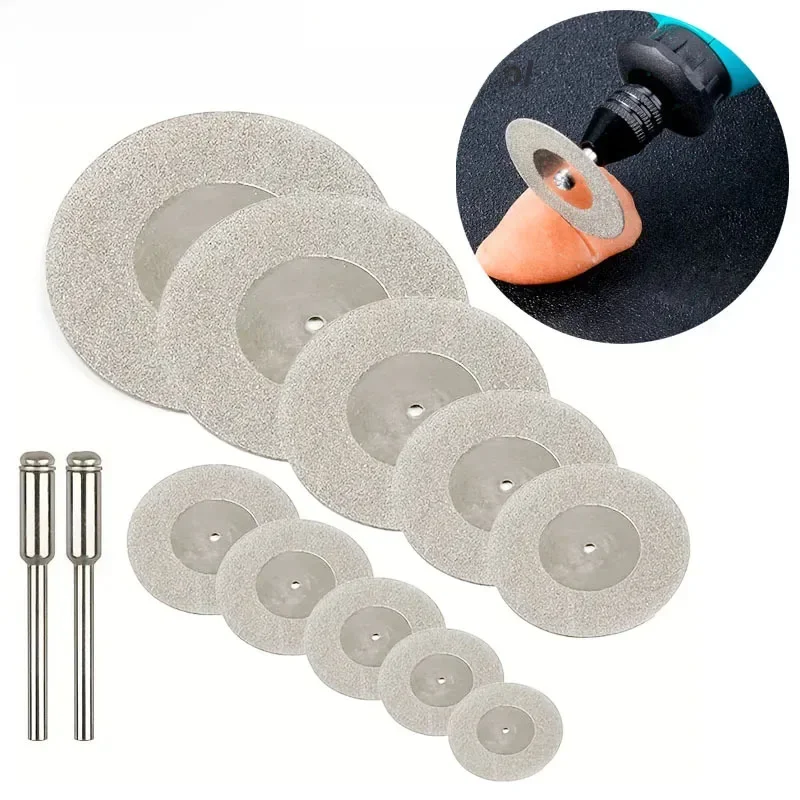 Lame de diamant, disque coupé, roue, scie circulaire, outil rotatif, Mini perceuse, bois, pierre, plastique, verre, céramique, coupe tranchante