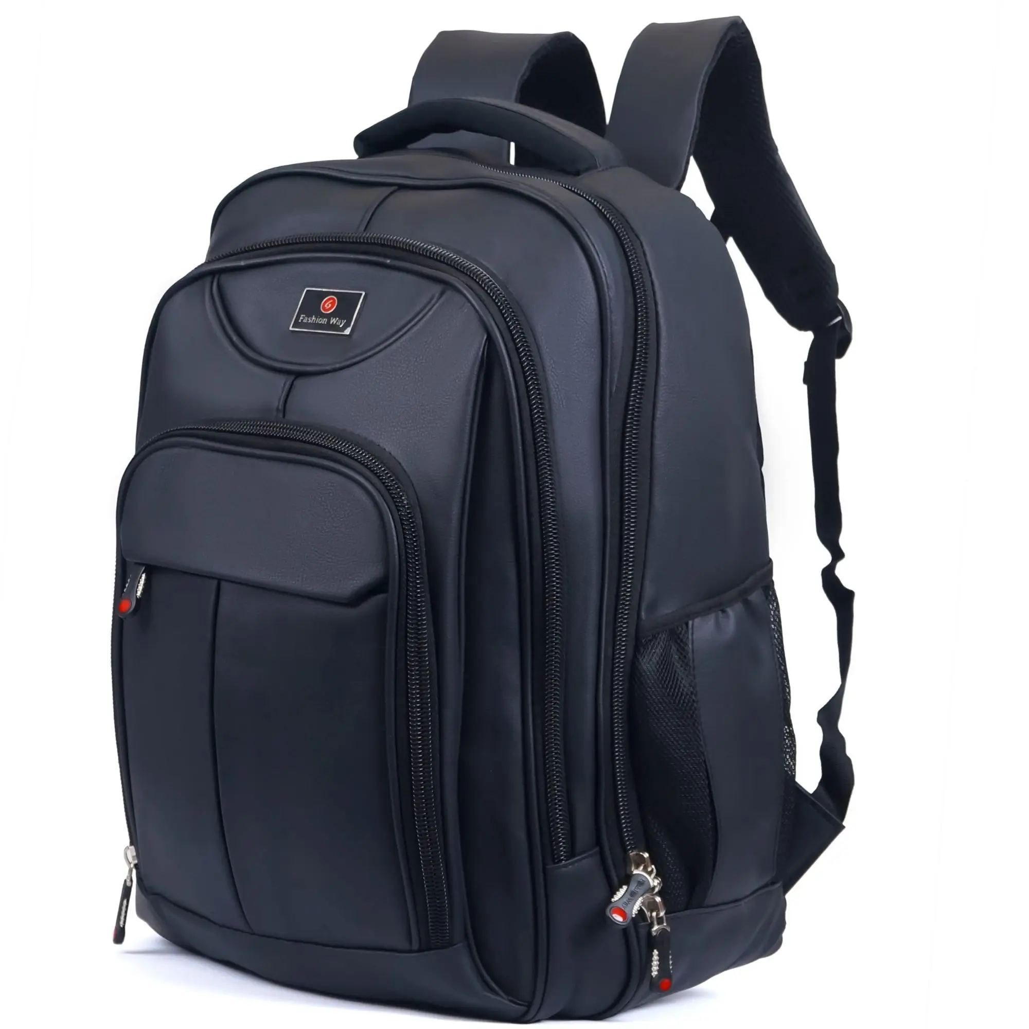 Large Executive Leather Reinforced Men's Backpack for Travel Work