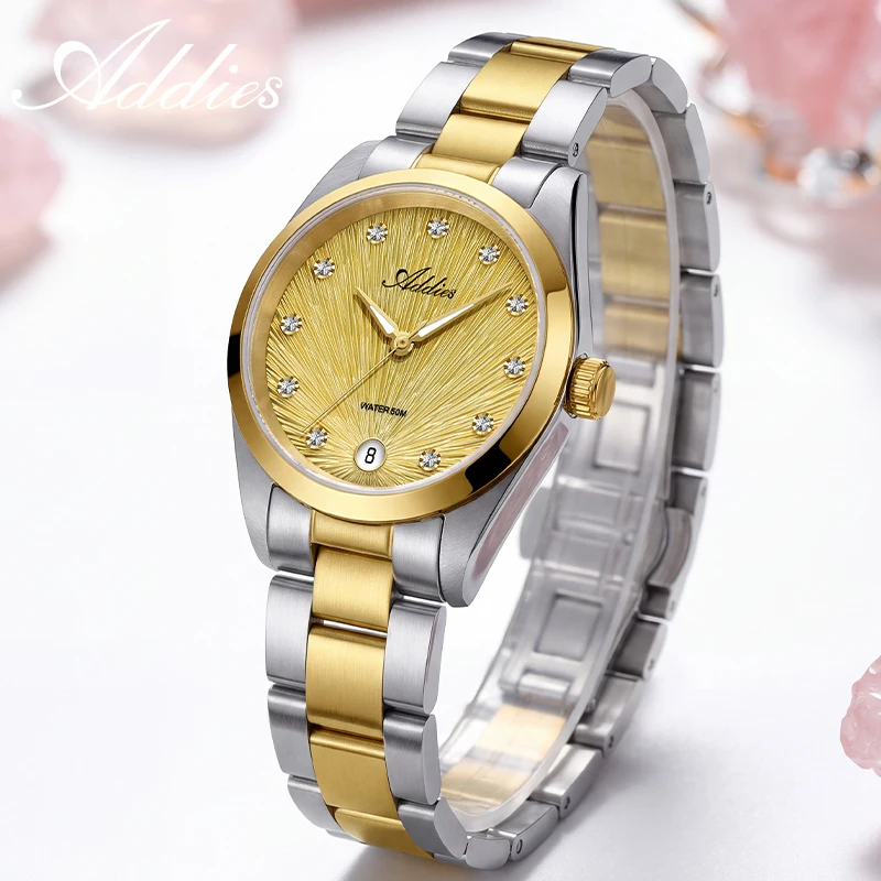 ADDIES New Luxury 31mm Woman Watch 316L Stainless Steel BGW9 Super Luminous 5Bar Waterproof Sport Ladies Wristwatch AW25916