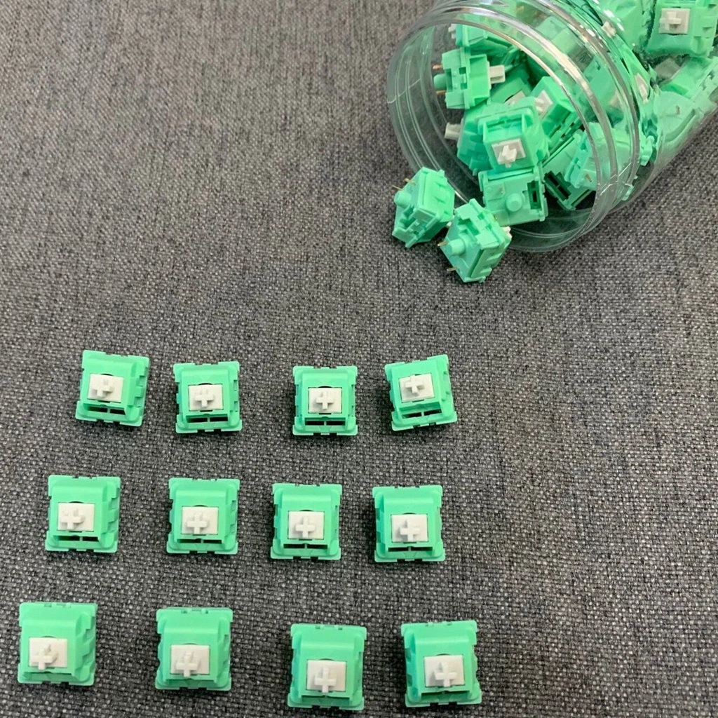 Emerald Green White Linear keyboard Switch 57g 3 Pin 22mm Spring Mechanical Keyboard DIY Custom Switches For Hot Plug Kit