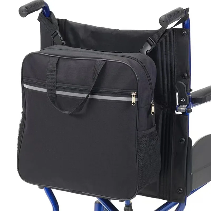 

Wheelchair Bag Wheelchair Armrest Bag Backpack Disabled Wheelchair Multifunctional Rear Bag Storage Bag Tote Bag