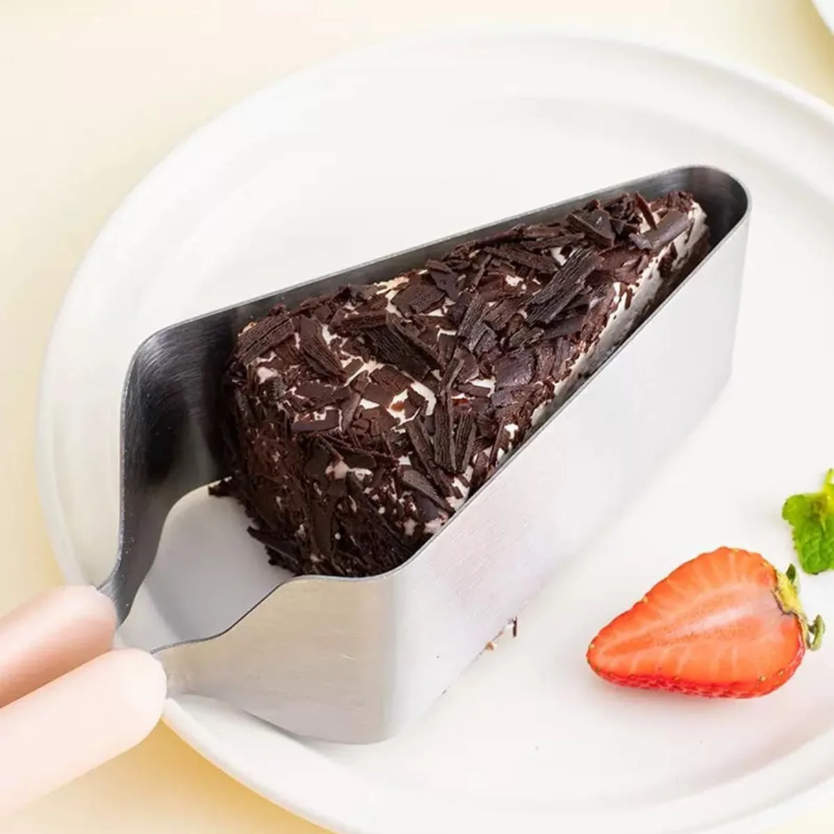 

403 Stainless Steel & PP Cake Divider, Food-Safe Slicer for Even Portions, Ideal for Layer Cakes, Cheesecakes & Birthday Dessert