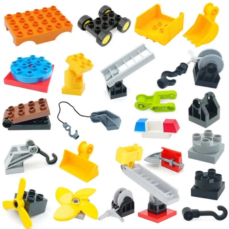 Grand bloc de construction, accessoire de véhicule, bricolage, assemblage d'hélice de remorque, bras robotique, pelle, jouets en gros briques compatibles pour enfants