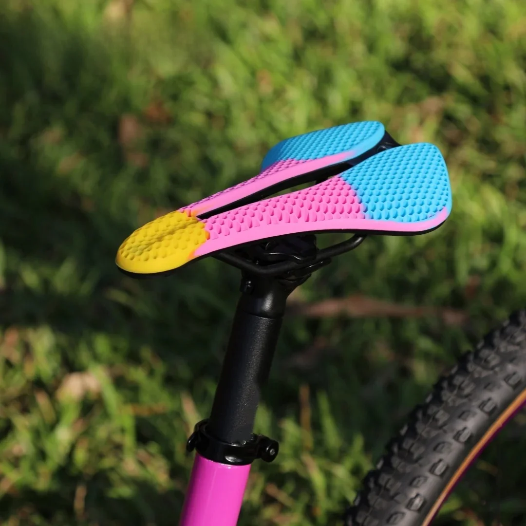 AliExpress HOGER MTB road bicycle saddle honeycomb breathable,lightweight,durable,wear-resistant,similar 3D printed noctilucent riding seat