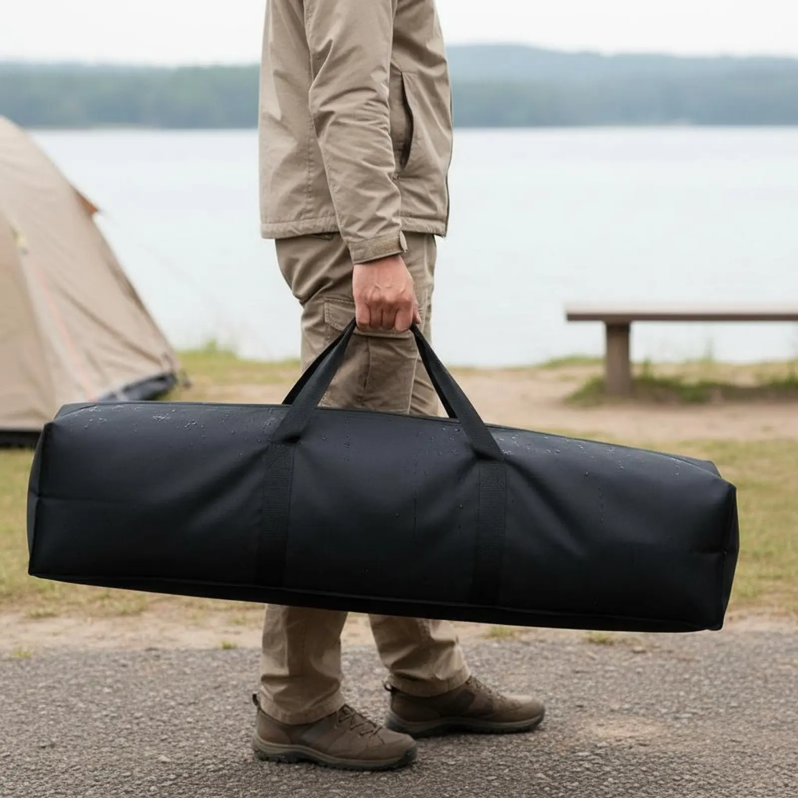 Oxford Cloth Rectangle Storage Bag Waterproof Portable Handbag For Outdoor Table Chair Pole Fishing Rod Carry Pouch