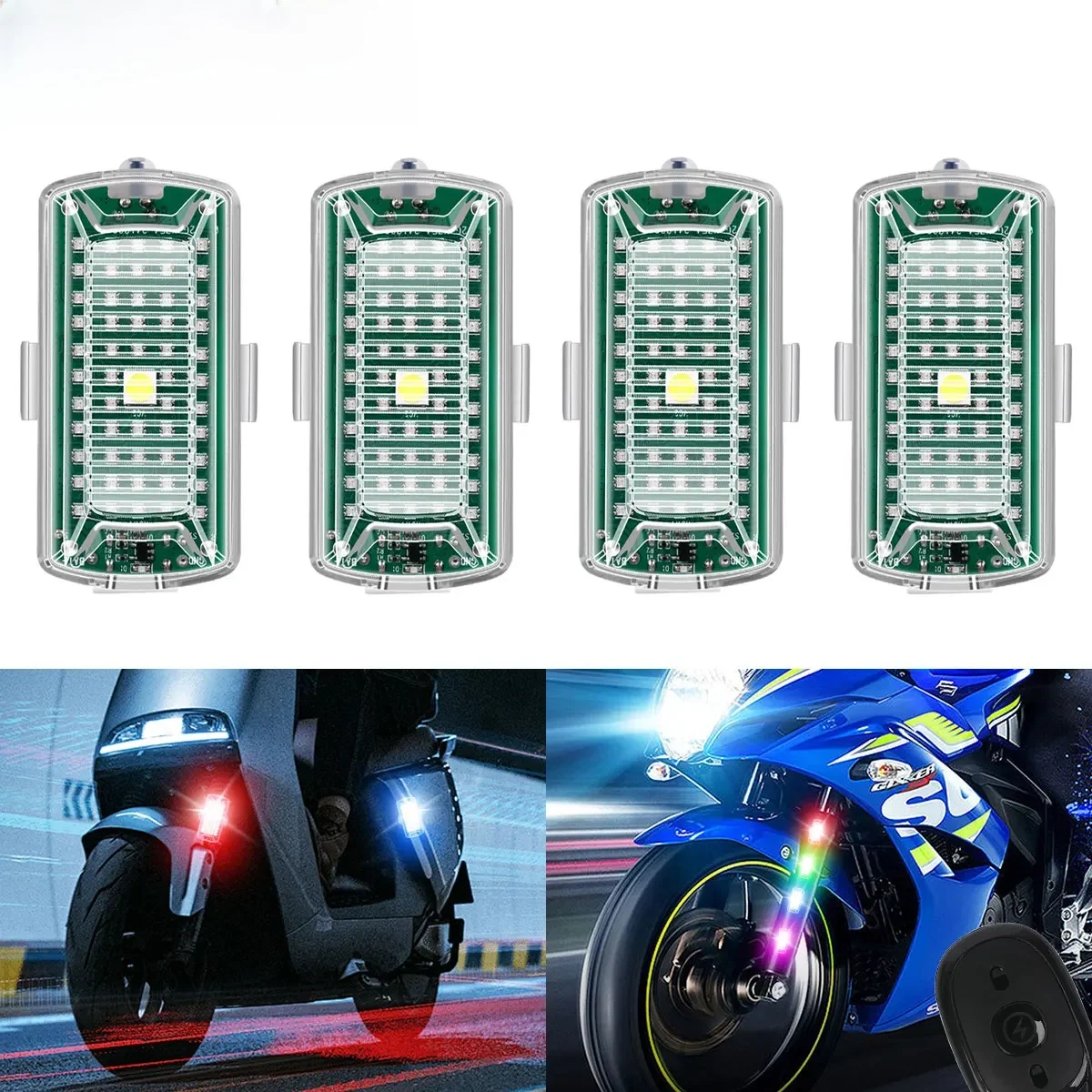 AliExpress KEVANLY Wireless Remote Control LED Strobe Light Multi-Modes Flash Indicator Airplane Strobe Light for Car Motorcycle Bike Drone Scooter