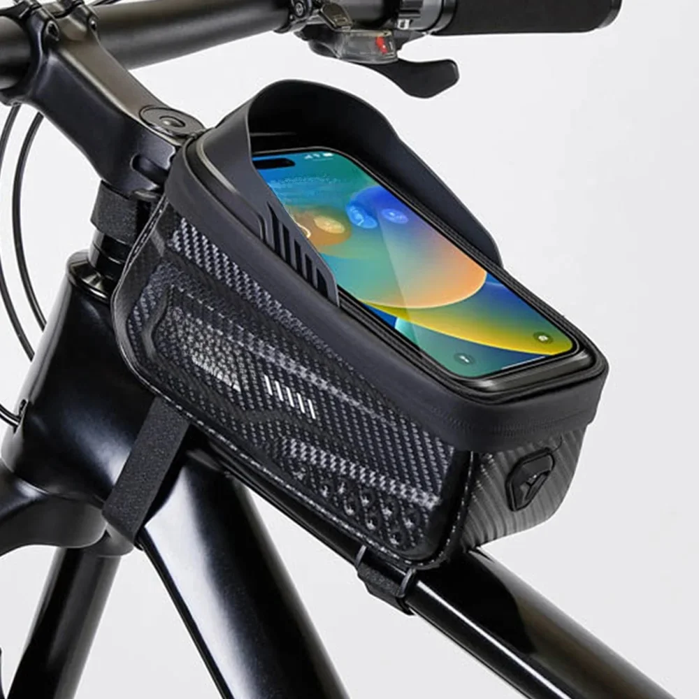 AliExpress NEWBOLER Bicycle Bag Waterproof Touch Screen Cycling Bag Top Front Tube Frame MTB Road Bike Bag 6.9 Phone Case Bike Accessories