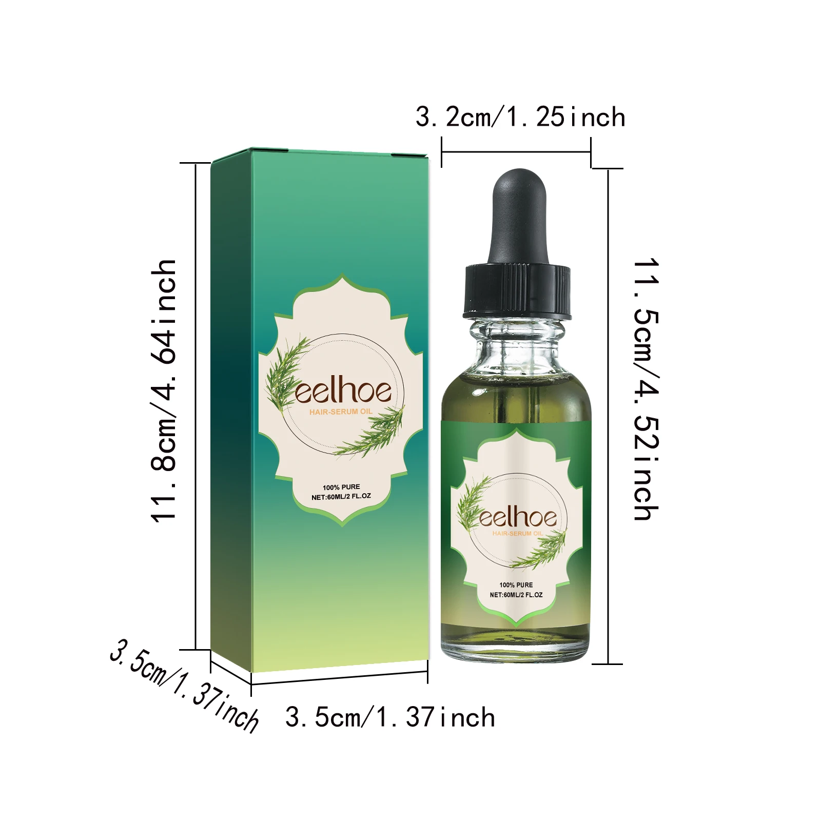EELHOE Rosmarin-Haarpflegeöl, sanftes, nährendes, stärkendes Haarwurzeln der Kopfhaut, voluminöses, verdickendes Haarpflege-Essenzöl