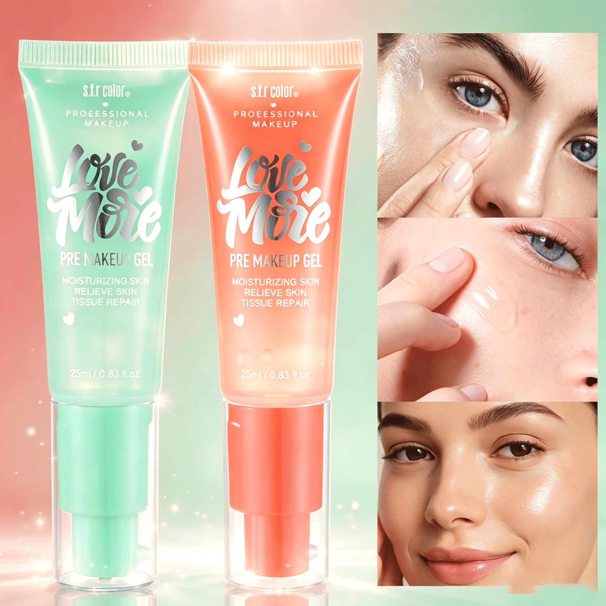 Primer Gel Pore Filler Smoothing Makeup Base, Moisturizing Face Primer for Long Lasting Foundation