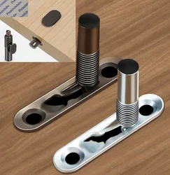 50Pcs Invisible Spring Snap-on K/D Cabinet Joiner Connector Open Wardrobe Bookshelf
