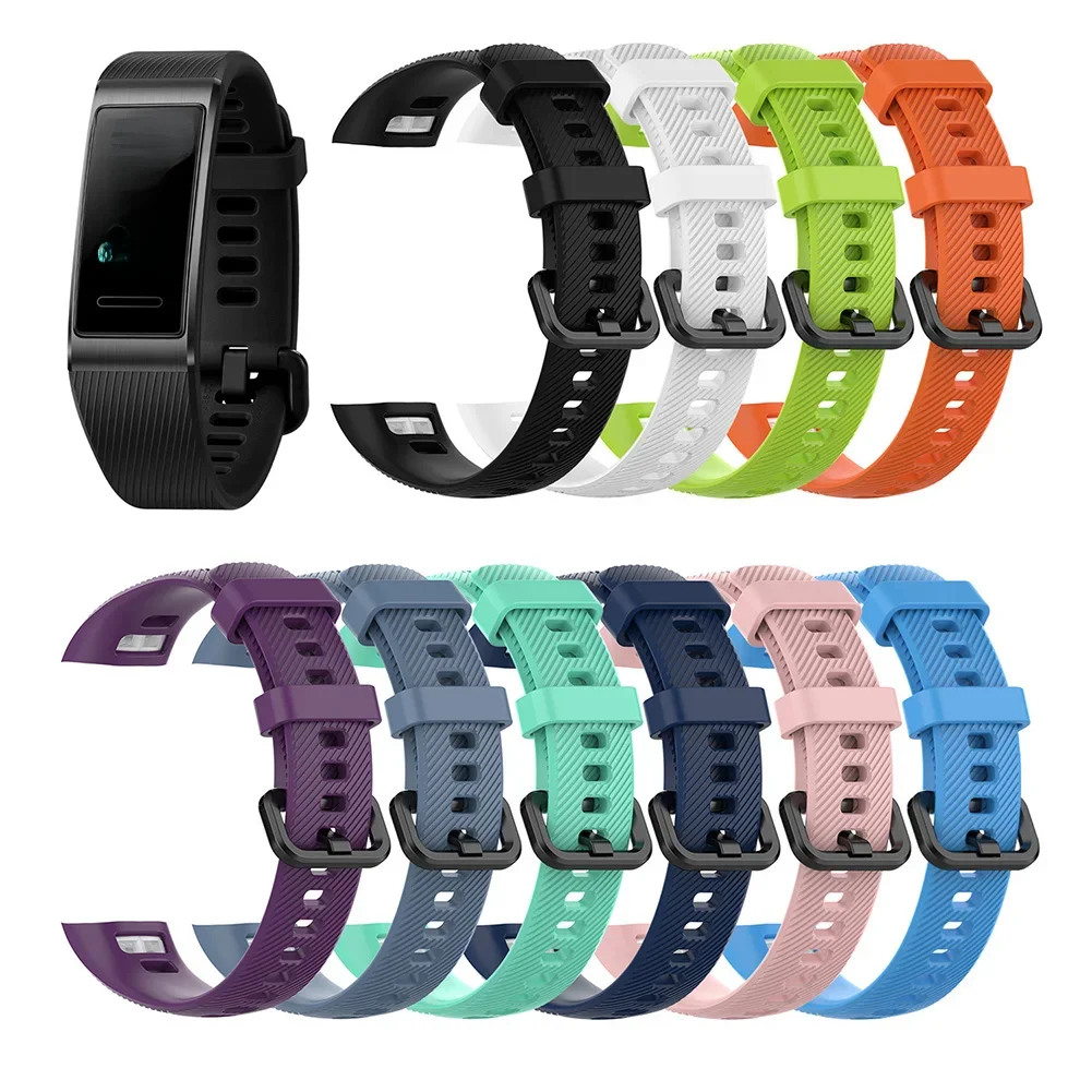 Sportowy silikonowy pasek do zegarka dla Huawei Band 4 Pro Wymiana opaski na nadgarstek O-riginal Miękka modna przenośna bransoletka z paskiem — 2