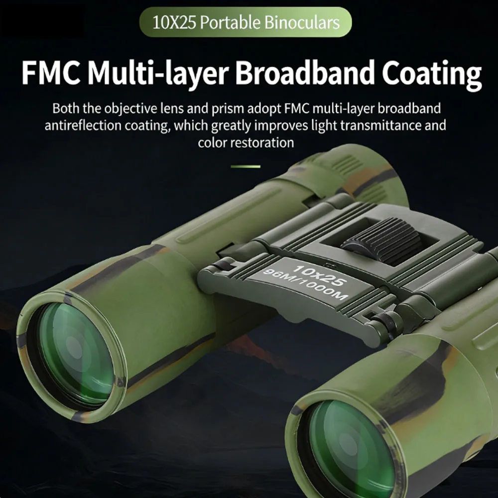 Telescope Outdoor High-Definition Binocular Multi-Coated Optics BAK4 Prism Lens , Low Light Night Vision Telescope Photography