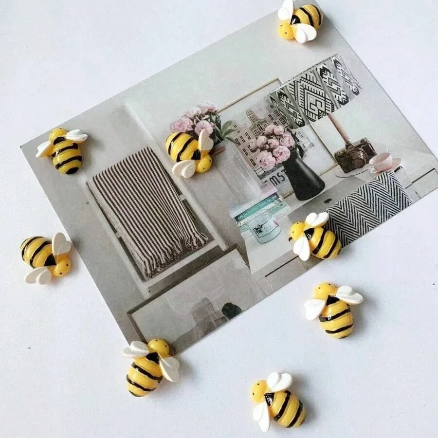 5/10szt Magnes na lodówkę Little Bee, uroczy magnes na kuchnię biurową, dekoracja domu, dekoracja kuchni — zdjęcie 2