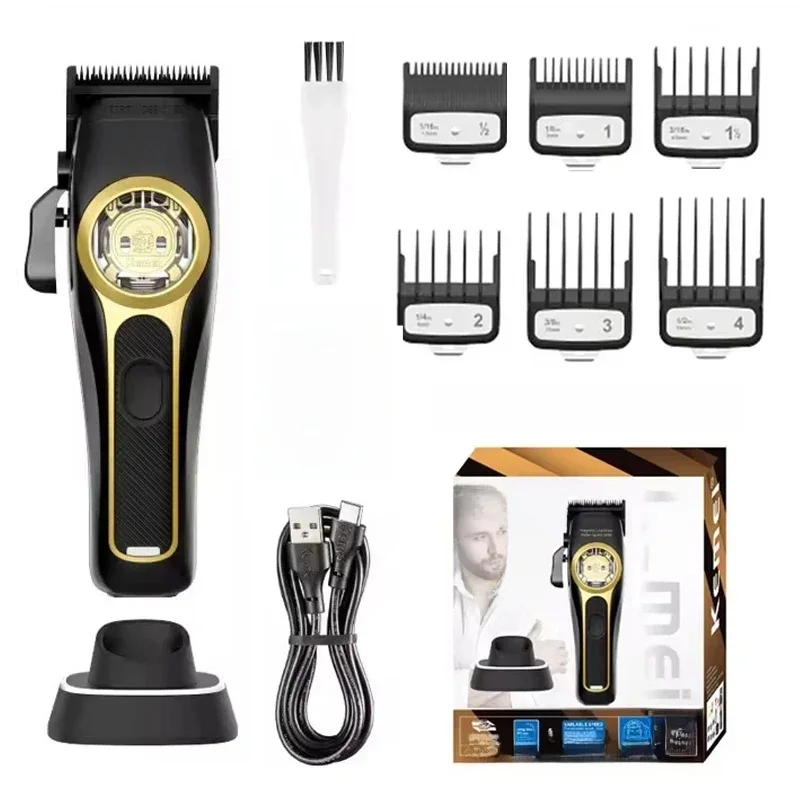 Kemei KM-2373 Professionele Tondeuse Magnetische Levitatie Motor 8800 Rpm Oplaadbasis Tondeuse Heren Trimmer Voor Mannen - afbeelding 2