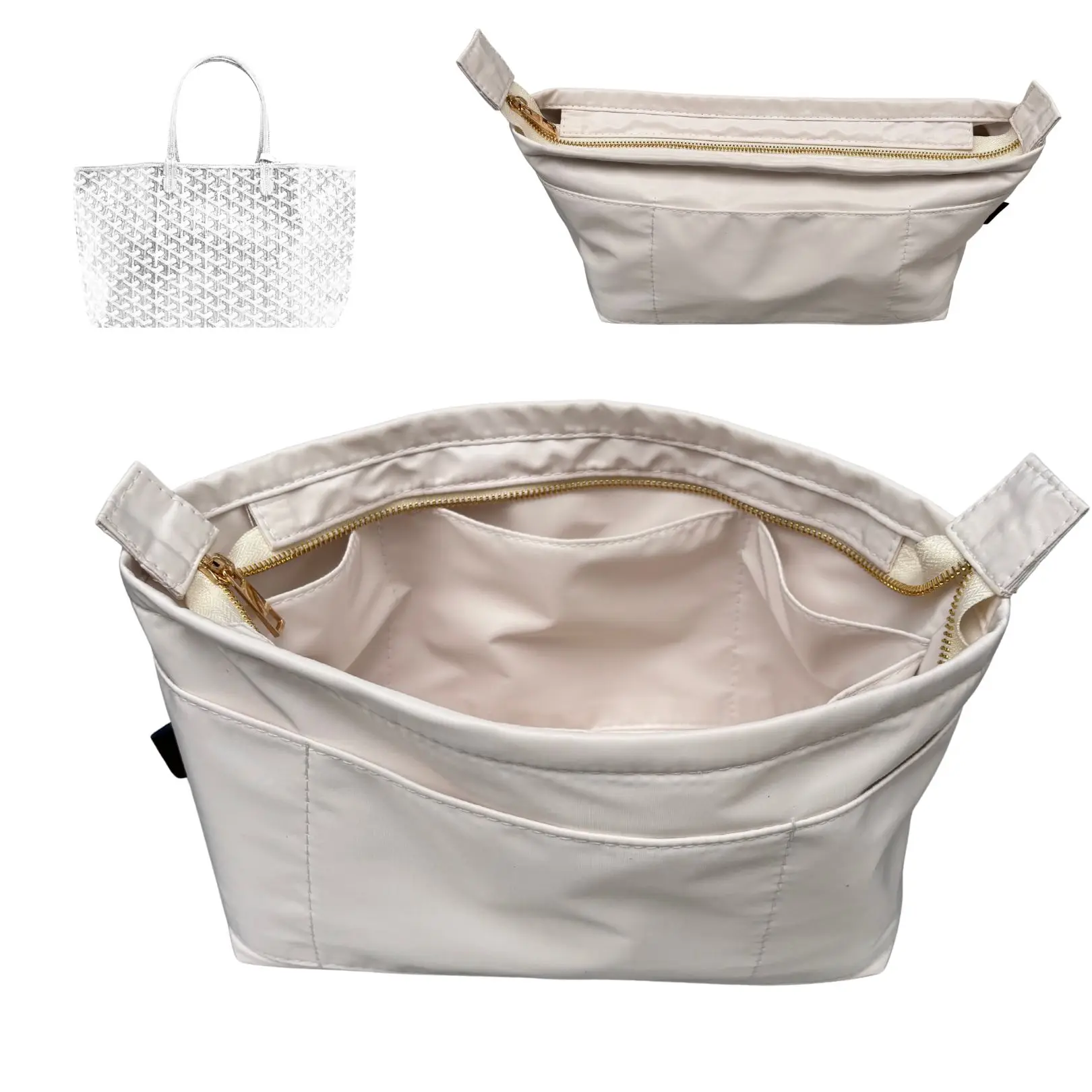 Bag For Goyard Saint Louis Organizer Insert Bag Lightweight Bag Insert Storage Waterproof Nylon Bag Support Bag Accessories