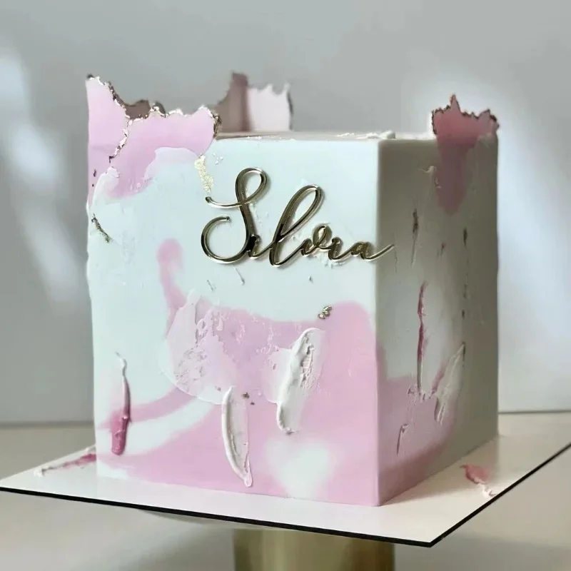 Décoration de gâteau de mariage en acrylique or, décor de gâteau de joyeux anniversaire pour Oh bébé, décorations de fête d'anniversaire pour bébé, nouvelle collection