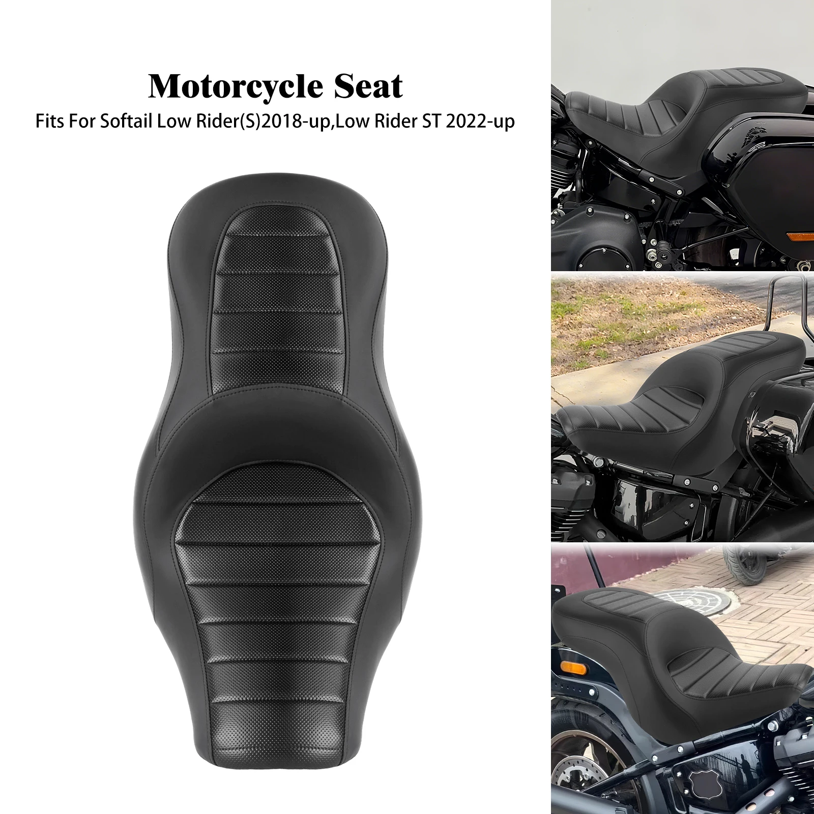 Motorcycle Easy Install Low Profile Streifen Driver Passenger Seat For Harley Softail FXLRS FXLRST 2018-2025 Fast Delivery For Low Rider S FXLRS 114 For Low Rider ST FXLRST 117