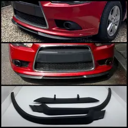 For Mitsubishi Lancer EVO CUPRA R Front Bumper Lip Universal 3pcs Diffuser Black Bumper Lip Spoiler Body Kit Tuning protector